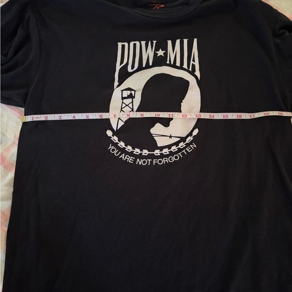 Rothco Black T-Shirt POW MIA men’s size XL - Picture 4 of 5
